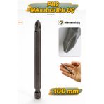 Badem10 PH2 100 Mm 10 Cm Manyetik Uzun Bits Bit Ucu Yıldız Tornavida Uç Derin Vidalama İçin Çelik CR-V Uç