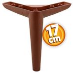Badem10 Piko Lüks 17 cm Ahşap Desenli Kahve Baza Mobilya Kanepe Sehpa TV Ünitesi Koltuk Ayağı
