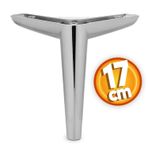 Badem10 Piko Lüks 17 cm Parlak Krom Baza Mobilya Kanepe Sehpa TV Ünitesi Koltuk Ayağı
