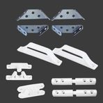Badem10 Pimapen Pvc Pencere Kapı Sineklik Çerçeve Montaj Seti Plastik Kol Menteşe Çıt Çıt Tutamak 10'lu Set