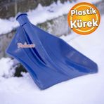 Badem10 Plastik Faryap Kar Küreme Küreği 29x30 cm Kürek Ahır Gübre Hayvan Pisliği Temizleme Mavi Renk