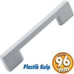 Badem10 Plastik Kulp 96 mm Beyaz Mutfak Dolabı Çekmece Kulpu Ergonomik Tasarım