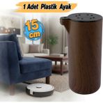 Badem10 Plastik Terra Kubik Kestane Kahvesi 15 cm Mobilya Kanepe Koltuk Yatak Baza Yükseltme Ayağı Ayakları - Kahverengi
