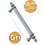 Badem10 Polavit Çekmece Mutfak Dolap Kapak 128 mm Gri Sert Plastik Kulp