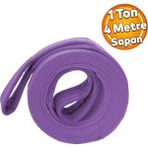 Badem10 Polyester Spanzet Sapan Lila Renk 1 Ton 4 Metre Sağlam Yük Kaldırma Taşıma İndirme Halat
