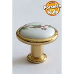 Badem10 Porselen (PREMİUM) Gold Düğme Mobilya Mutfak Çekmece Dolabı Dolap Kapak Altın Kulpu Kulbu Kulpları