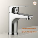 Badem10 Premium Sıcak Soğuk Ayarlı Tek Kollu Aç Kapa Krom Lavabo Bataryası Duvar Tipi Armatür Modern Tasarım