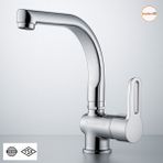 Badem10 Premium Tek Kollu Aç Kapa Krom Kuğu Lavabo Bataryası Duvar Tipi Armatür Modern Sıcak Soğuk Ayarlı