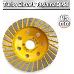 Badem10 Profesyonel Turbo Elmaslı Taşlama Diski 115MM Metal Beton Granit Seramik Kesme Yüksek Performans - Çok Renkli