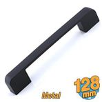 Badem10 Radus Siyah Metal Kulp 128 mm -12.8 cm Mobilya Çekmece Mutfak Dolabı Dolap Kulpları Kulbu Kulpu