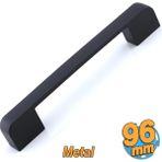 Badem10 Radus Siyah Metal Kulp 96 mm -9.6 cm Mobilya Çekmece Mutfak Dolabı Dolap Kulpları Kulbu Kulpu