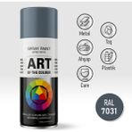 Badem10 RAL7031 Antrasit Gri Sprey Boya Metal Ahşap Taş Plastik ve Cam Yüzeylere Uygun Spray Boya 400 ml - 400ml