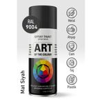 Badem10 RAL9004 Mat Siyah Prof. Sprey Boya Metal Ahşap Taş Plastik ve Cam Yüzeylere Uygun Spray Boya 400 ml