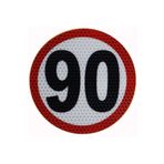 Badem10 Reflektörlü Araç Oto Kamyon Dış Aksesuar Fosforlu Bant Tır Kamyon Dorse Arkası "90" Hız Yazısı 11 Cm