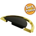 Badem10 Regnum Çekmece Dolap Kapak Plastik Mat Siyah Gold Kulp