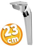 Badem10 Repla Lüks 23 cm Parlak Krom Baza Mobilya Kanepe Sehpa TV Ünitesi Koltuk Ayağı