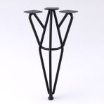 Badem10 Rüzgar Siyah Metal Sehpa Masa Ayağı 41 cm Dayanıklı Mobilya Orta Zigon Destek Yükseltici Ayak Modeli - 4167546756 - 87487586
