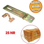 Badem10 Sandık Kutu Askısı 25 Lik Menteşeli Kilit Tosba Kilit Asma Kilit Aparatı