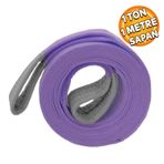 Badem10 Sapan Polyester Spanzet 1 Ton 1 Metre Mor Sağlam Yük Kaldırma Taşıma İndirme Halat