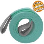 Badem10 Sapan Polyester Spanzet 2 Ton 2 Metre Turkuaz Sağlam Yük Kaldırma Taşıma İndirme Halat