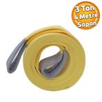 Badem10 Sapan Polyester Spanzet 3 Ton 4 Metre Sarı Sağlam Yük Kaldırma Taşıma İndirme Halat