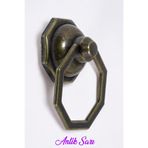 Badem10 Sarkaç Sekizgen Metal Halka (ESKİTME ANTİK SARI) Mobilya Mutfak Çekmece Dolap Kulpu Kulbu Kulpları