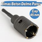Badem10 Sds Elmas Beton Delme Pançı 45MM Güçlü Kesim Performansı Beton Duvar Taş Delme Ucu Aparatı - Gri