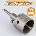 Badem10 Sds Elmas Beton Delme Pançı 60 mm Profesyonel Duvar Tuğla Beton Delme Ucu Ağır Hizmet Tipi - Gri