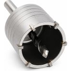 Badem10 Sds Plus Beton Delme Pançı 65 mm Profesyonel Buat Açma Pançı Duvar Delme Aparatı - 70 mm - Gri