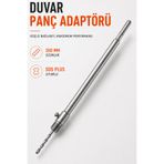 Badem10 SDS Plus Beton Panç Adaptörü 24x350 mm Profesyonel Ağır Duvar Delme Panç Bağlantı Aparatı