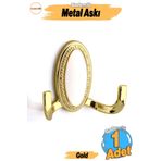 Badem10 Seçil Askı Gold Altın Dolap Askılık Askılığı Duvar Vestiyer Banyo Mutfak Elbise Kıyafet Çanta Askısı