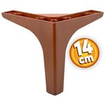 Badem10 Sedef Lüks 14 cm Ahşap Desenli Kahverengi Baza Mobilya Kanepe Sehpa TV Ünitesi Koltuk Ayağı