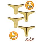 Badem10 Sedef Lüks Mobilya Kanepe Sehpa Tv Ünitesi Koltuk Ayağı 10 Cm Plastik Gold Ayakları (4 ADET)
