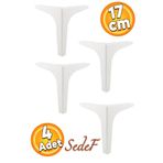 Badem10 Sedef Lüks Mobilya Kanepe Tv Ünitesi Konsol Koltuk Ayağı 17 Cm Beyaz Ayakları 4 Adet