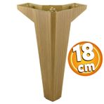 Badem10 Sedir Ahşap Desenli Açık Ceviz Renk 18 cm Mobilya Kanepe Sehpa TV Ünitesi Baza Koltuk Ayağı