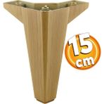 Badem10 Sedir Lüks 15 cm Ahşap Desenli Kahverengi Baza Mobilya Kanepe Sehpa TV Ünitesi Koltuk Ayağı