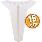 Badem10 Sedir Lüks 15 cm Beyaz Baza Mobilya Kanepe Sehpa TV Ünitesi Koltuk Ayağı