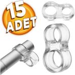 Badem10 Şeffaf Silikon Plastik Kapı Kolu Tutucu Tutacağı Durdurucu Pencere Tamponu Stoperi (15 Adet) - 1 Adet