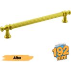 Badem10 Selçuklu (192 mm - 19.2 cm) Gold Metal Mobilya Mutfak Çekmece Dolap Dolabı Kulbu Kulpları