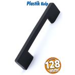 Badem10 (SERT PLASTİK) Köprü 128 Mm Siyah Mobilya Mutfak Çekmece Dolabı Dolap Kapak Kulbu Kulpu Kulpları