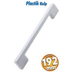 Badem10 (SERT PLASTİK) Köprü 192 Mm Beyaz Mobilya Mutfak Çekmece Dolabı Dolap Kapak Kulbu Kulpu Kulpları