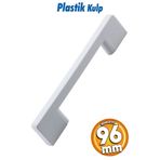 Badem10 (SERT PLASTİK) Köprü 96 Mm Beyaz Mobilya Mutfak Çekmece Dolabı Dolap Kulpu Kulbu Kulpları