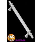 Badem10 (SERT PLASTİK) Polavit 160 Mm Beyaz Mobilya Mutfak Çekmece Dolap Kapak Dolabı Kulpu Kulbu Kulpları