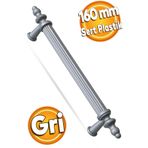Badem10 (SERT PLASTİK) Polavit 160 Mm Gri Mobilya Mutfak Çekmece Dolap Dolabı Kulpu Kulbu Kulpları
