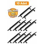Badem10 (SERT PLASTİK) Polavit 96 Mm Siyah Mobilya Mutfak Çekmece Dolap Dolabı Kulpu Kulbu Kulpları 10 Adet