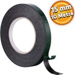 Badem10 Siyah 15 mm 10 mt Eva Montaj Çift Taraflı Köpük Bant