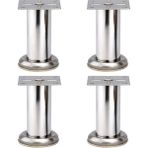 Badem10 Tablalı Krom Metal 8 cm Gümüş 4 Adet Mobilya Ayağı Modern Koltuk Kanepe Tv Ünite Ayağı Ayakları - 8976856tert