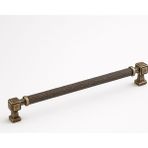 Badem10 Talas Antik Sarı 224 mm Tırtıklı Metal Kulp Kapak Kulpu Dayanıklı Kulpları Mobilya Çekmece Dolap - 244 mm