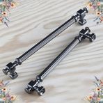 Badem10 Talas Füme Çizgili Metal Kulp 192 mm Mobilya Çekmece Mutfak Dolabı Dolap Kulpları Kulpu Kulbu