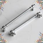 Badem10 Talas Krom Düz Metal Kulp Kulpu 160 mm Mobilya Çekmece Mutfak Dolabı Dolap Kulpları Kulbu